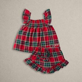 Hill House Home Holiday Tartan Flannel Short Pajama Set