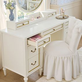 LoveShackFancy Parisian Storage Vanity Desk (56"w x 20.5"d)