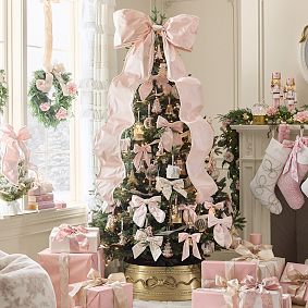 LoveShackFancy Bow With Pearl Trim Tree Topper 