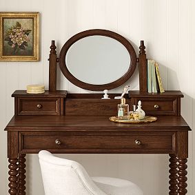 Chris Loves Julia Turned Wood Vanity Topper (40"w x 7.5"d)