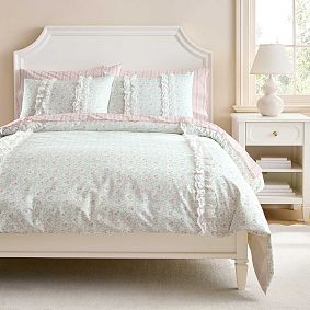 Hill House Home Clematis Scallop Floral Duvet Cover