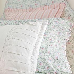 Hill House Home Clematis Scallop Floral Sheet Set