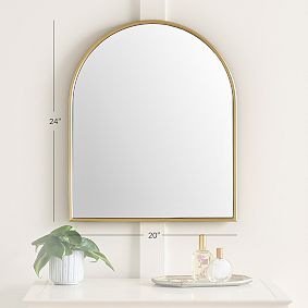 No Nails Arched Framed Mirror (20"x24")