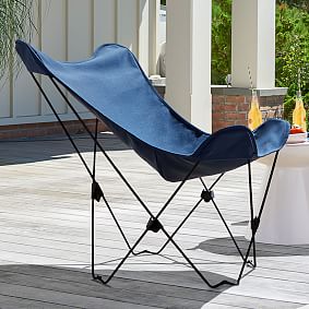 Canvada Ink Blue Indoor/Outdoor Butterfly Chair