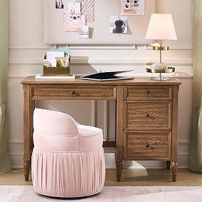 Evelyn Single Pedestal Storage Desk (47.5"w x 20"d)