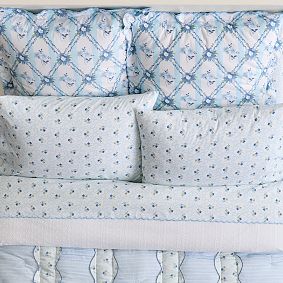 Hill House Home Stripe Trellis Euro Pillow Cover