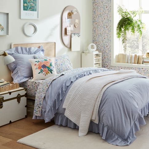 Pastel Petals Dorm Room
