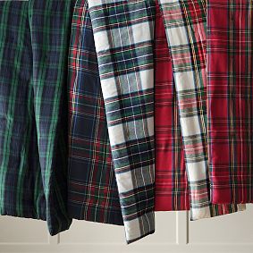 Stewart Navy Plaid Flannel Reversible Comforter
