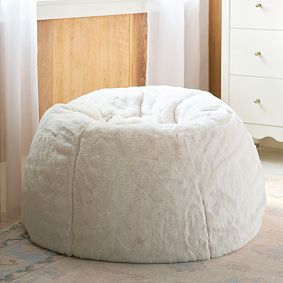 Polar Bear Faux Fur Ivory Bean Bag Chair Collection