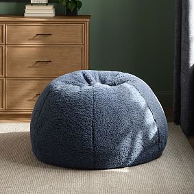 Large Recycled Sherpa Bean Bag Chair Slipcover Only
