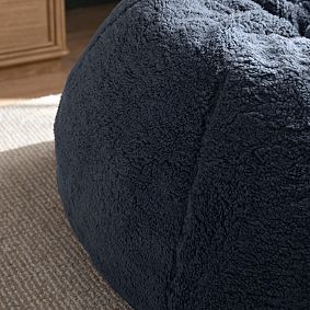 Large Recycled Sherpa Bean Bag Chair Slipcover Only