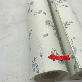 Open Box: LoveShackFancy Prairie Wildflower Peel &amp; Stick Wallpaper, Set of 2 - Blue