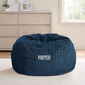 Chamois Midnight Blue Bean Bag Chair Collection