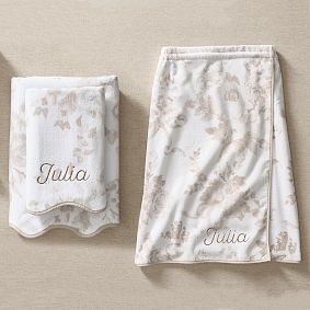 LoveShackFancy Garden Damask Bath Wrap &amp; Towels Set