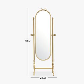 LoveShackFancy Bow Swivel Floor Mirror