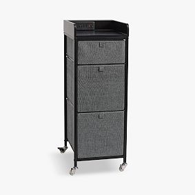 Open Box: Tall Plug In Rolling Cart - Onyx