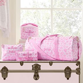Pink Palm Puff Classic Duffle, Pink