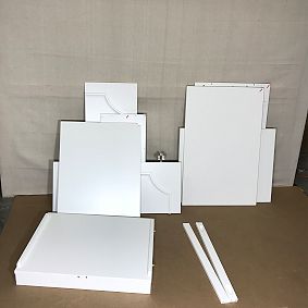 Open Box: Dorm Polished Mini Fridge Cabinet (30") - Simply White, Gold