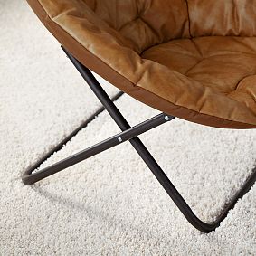 Faux Leather Caramel Hang-A-Round Chair