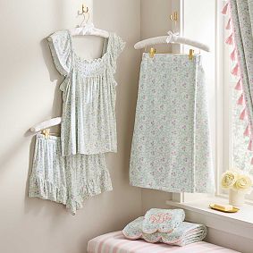 Hill House Home Clematis Scallop Short Pajama Set | Pottery Barn Teen