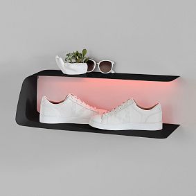 Light Up Wall Shelf-Black