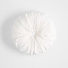 Velvet Pleated Round Pillow