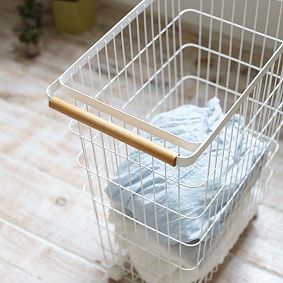 Tosca Slim Rolling Laundry Basket