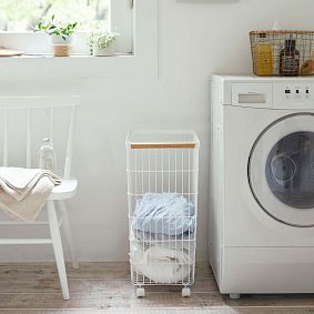 Tosca Slim Rolling Laundry Basket