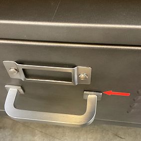 Open Box: Locker Nightstand (24") - Galvinized Gray Metal