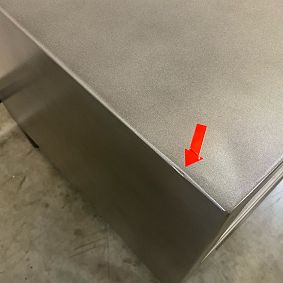 Open Box: Locker Nightstand (24") - Galvinized Gray Metal