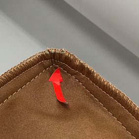 Open Box: Modern Bean Bag Lounger Pouf - Faux Leather Caramel