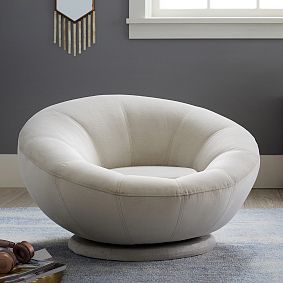 Lustre Velvet Groovy Swivel Chair