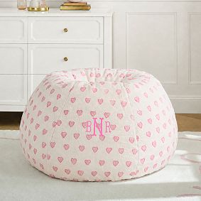 Large Roller Rabbit Heart Bean Bag Chair Slipcover Only