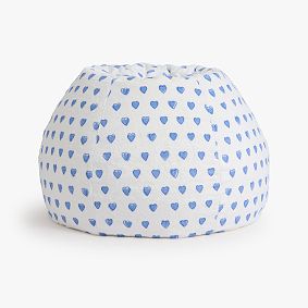 Large Roller Rabbit Heart Bean Bag Chair Slipcover Only