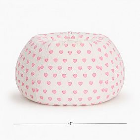 Large Roller Rabbit Heart Bean Bag Chair Slipcover Only