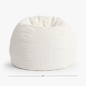 Large Chamois Ivory Bean Bag Chair