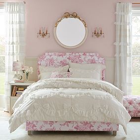 LoveShackFancy Ruffle Bow Euro Pillow Cover