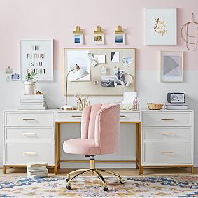 Blaire Writing Desk &amp; Drawer Storage Set (90"w x 18"d)