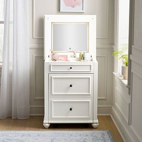 Chelsea Flip-Top Vanity &amp; Storage Seat Set (25.5"w x 21"d)