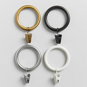 Classic Steel Curtain Rings Set of 14