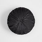 Velvet Pleated Round Pillow, 14