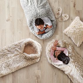 Snow Cat Faux-Fur Sleeping Bag