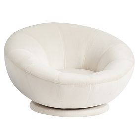 Lustre Velvet Groovy Swivel Chair