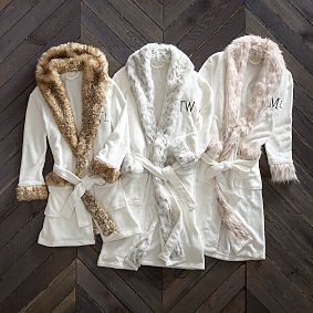 Faux-Fur Long Robe