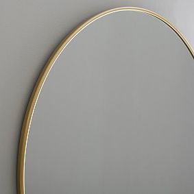 Metal Framed Round Mirror (38")