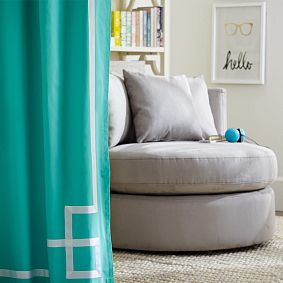 Emma Ribbon Trim Blackout Curtain
