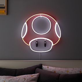 Super Mario<sup>&trade;</sup> Super Mushroom Neon LED Wall Light