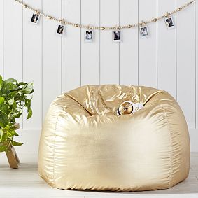 Large Gold Metallic Bean Bag Chair