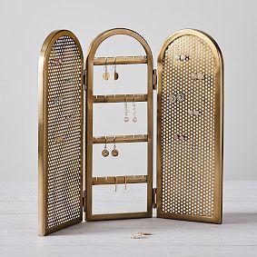 Gold Arched Earring Holder