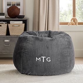 Chamois Charcoal Bean Bag Chair Collection